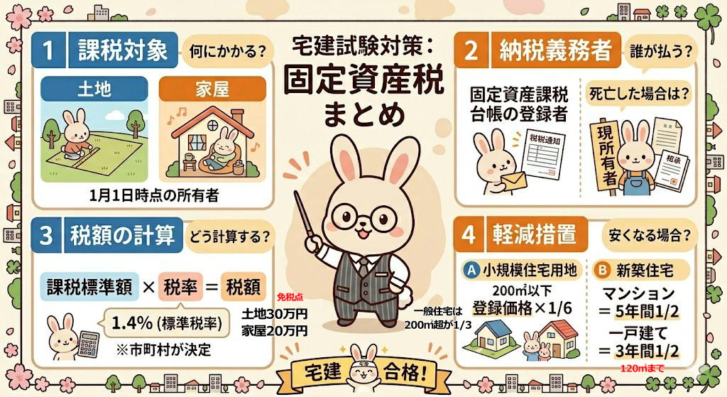 宅建試験で出題される「固定資産税」のまとめ