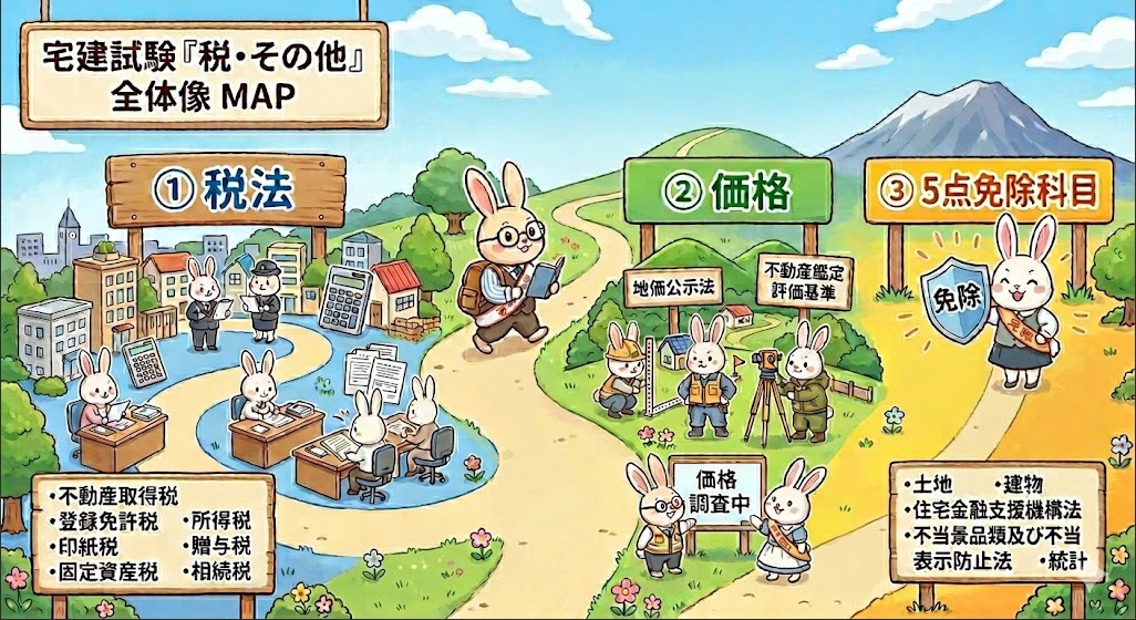 宅建試験の「税その他」の全体像