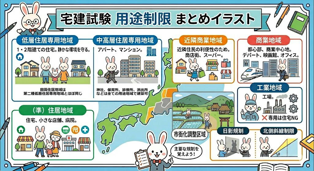 宅建試験で出題される「用途制限」のまとめ