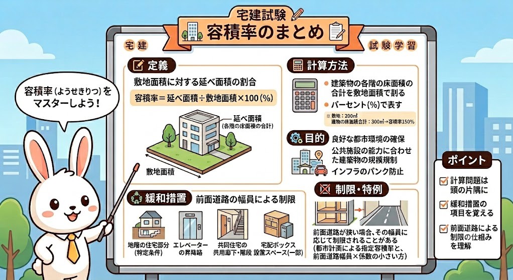 宅建試験で出題される「容積率」のまとめ