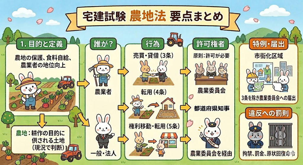 宅建試験で出題される「農地法」のまとめ