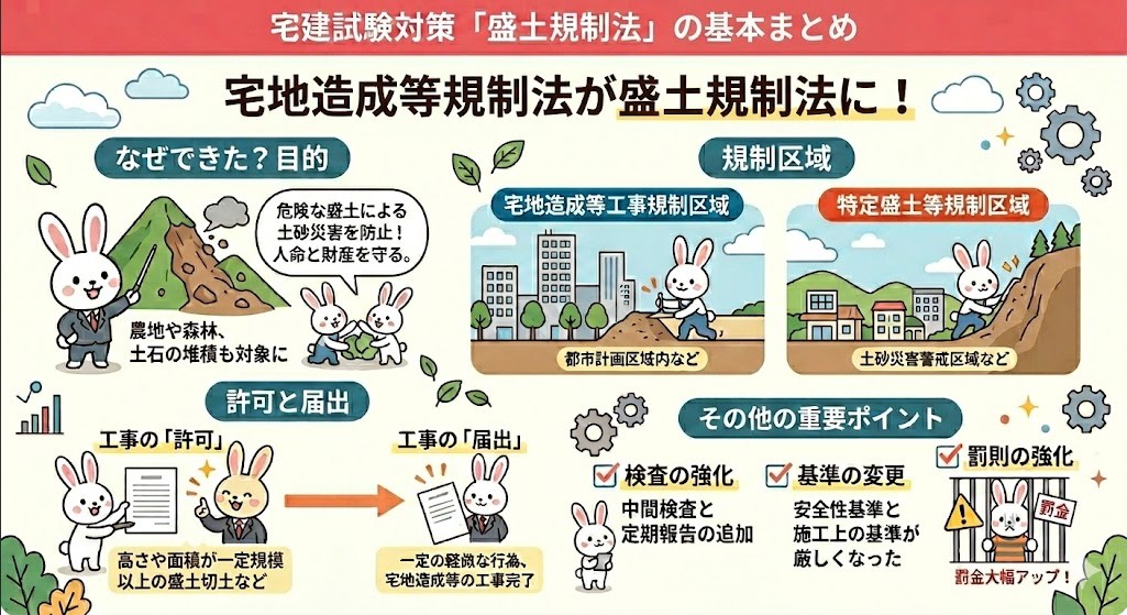 宅建試験で出題される「盛土規制法」のまとめ
