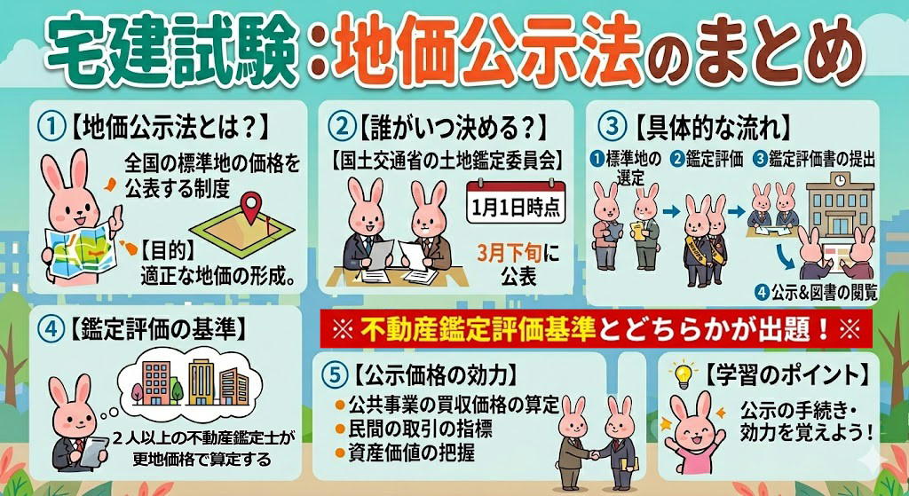 宅建試験で出題される「地価公示法」のまとめ