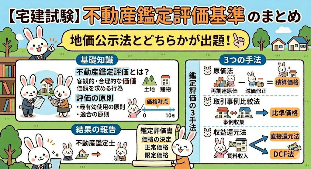 宅建試験で出題される「不動産鑑定評価基準」のまとめ