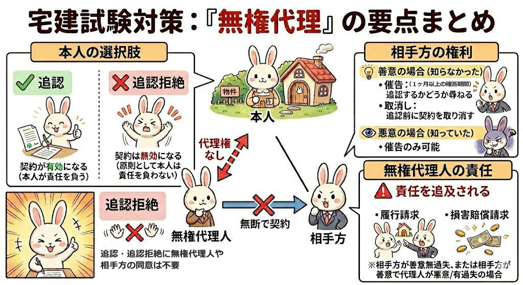 宅建試験対策：無権代理の要点まとめ