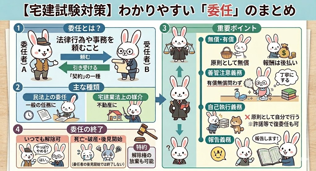 宅建試験で出題される「委任」のまとめ