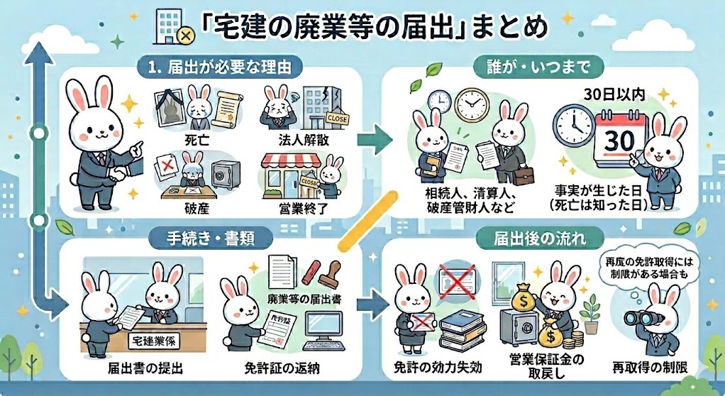 宅建免許の届出関連まとめ