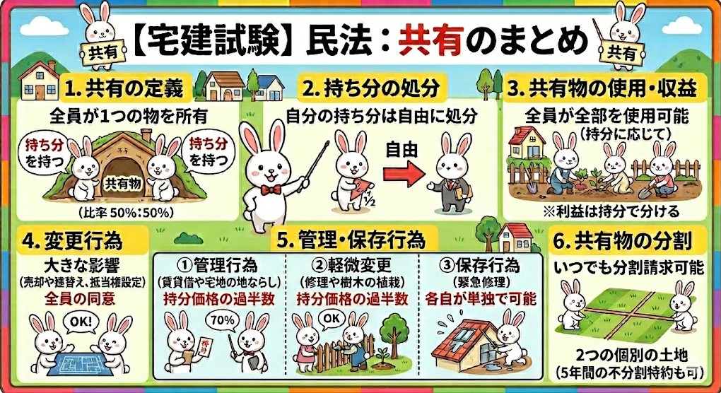 宅建試験で出題される「共有」のまとめ