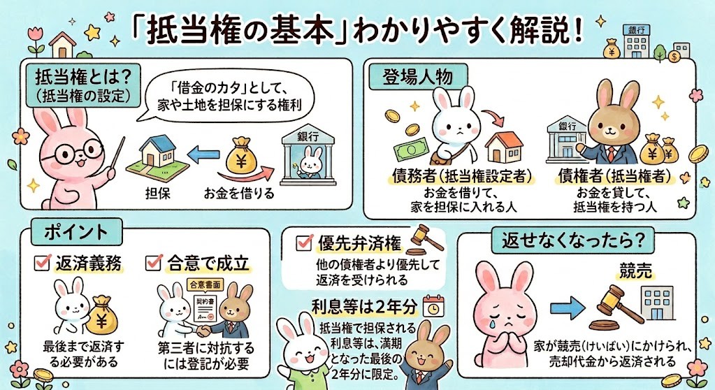 宅建試験で出題される「抵当権の基本」のまとめ